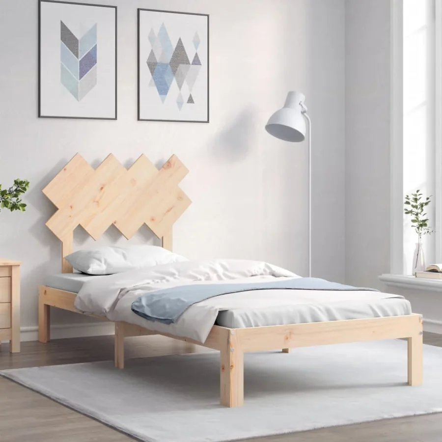 Cadre de lit sans matelas 90x200 cm bois de pin massif