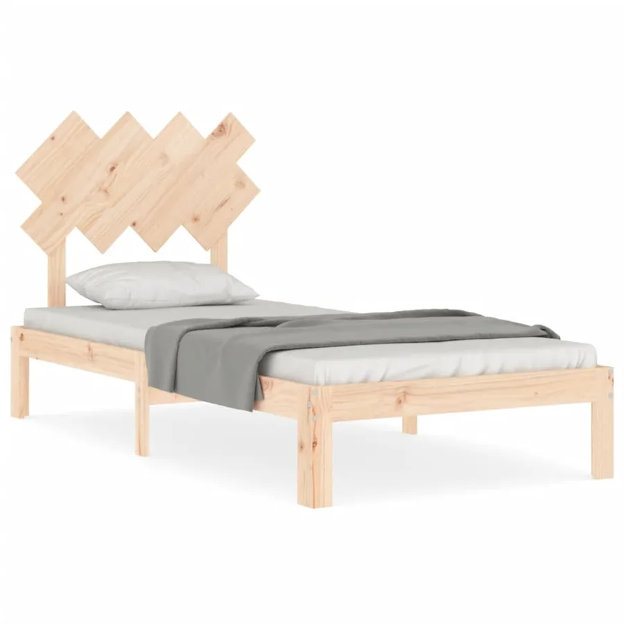 Cadre de lit sans matelas 90x200 cm bois de pin massif - 2
