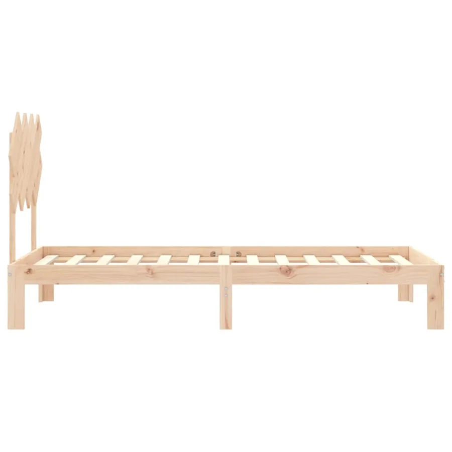 Cadre de lit sans matelas 90x200 cm bois de pin massif - 7