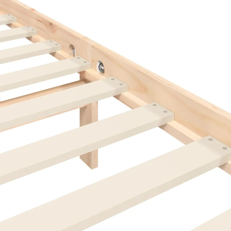 Cadre de lit sans matelas 90x200 cm bois de pin massif - 9
