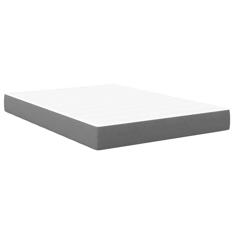 Matelas de Lit avec matelas Gris clair 160 x 200 cm tissu - 2