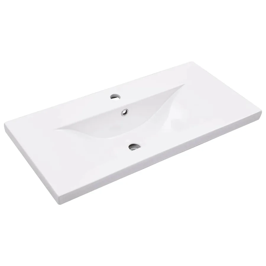 Cadre de lavabo de salle de bain vasque à encastrer Noir Fer - 5