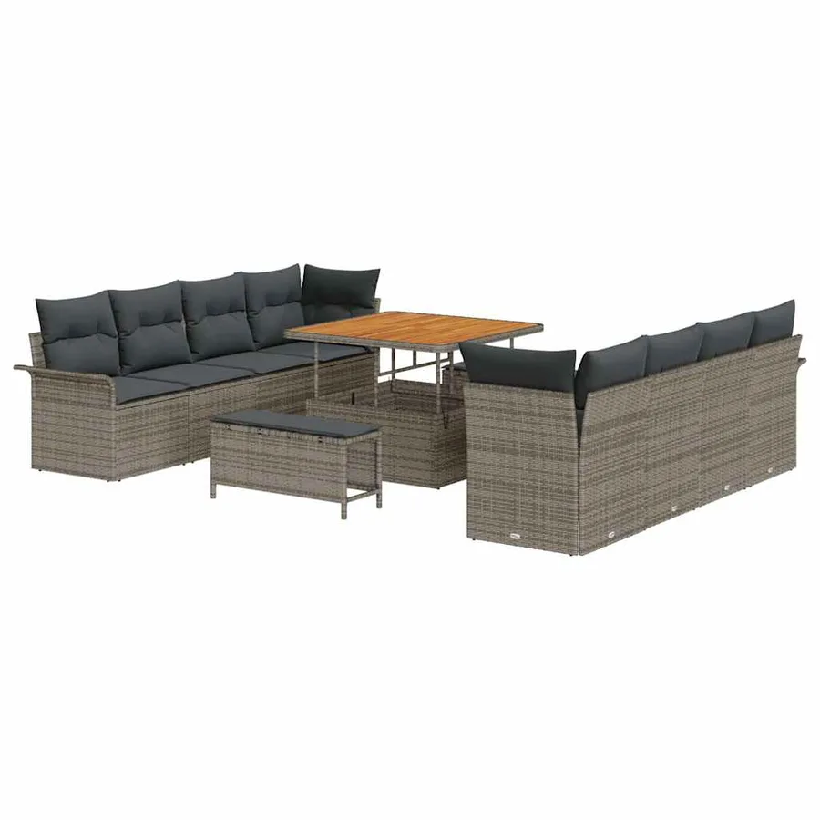 Ensemble de canapé de jardin Gris 100 x 100 x 71 cm - 2