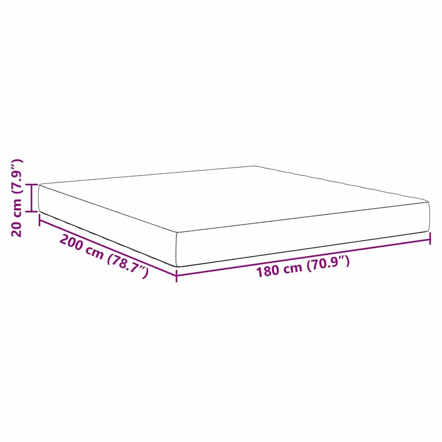 Matelas de Lit avec matelas Sauge 180 x 200 cm tissu - 10