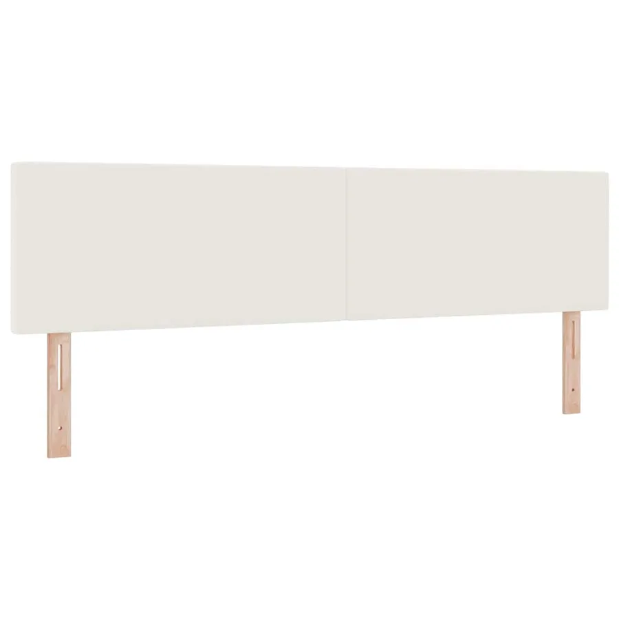 Lit à ressorts avec tête de lit Crème et Blanc 180 x 200 cm - 6