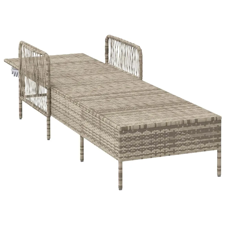 Transat Gris clair et gris foncé 200 x 55 x 92 cm polyrotin - 5