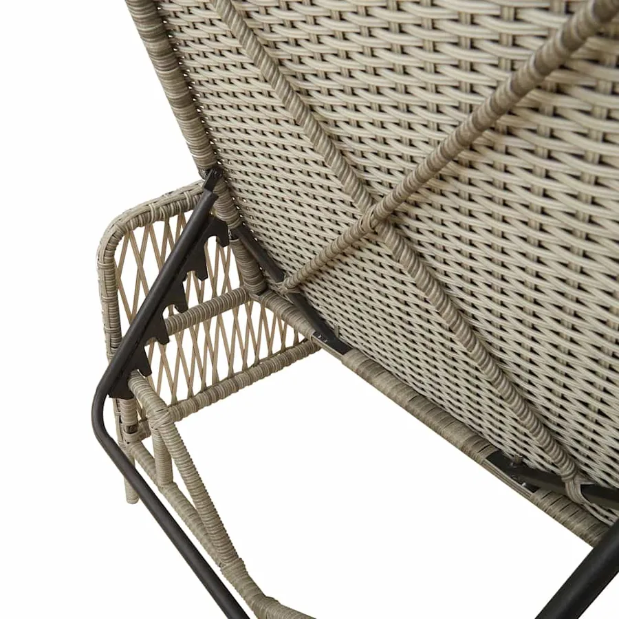 Transat Gris clair et gris foncé 200 x 55 x 92 cm polyrotin - 9