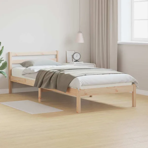 Cadre de lit Marron 225,5 x 105,5 x 69,5 cm Bois de Pin Massif