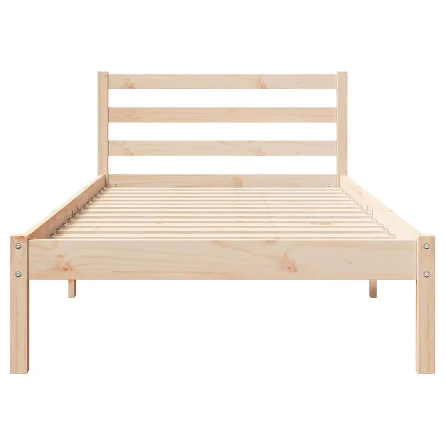 Cadre de lit Marron 225,5 x 105,5 x 69,5 cm Bois de Pin Massif - 5