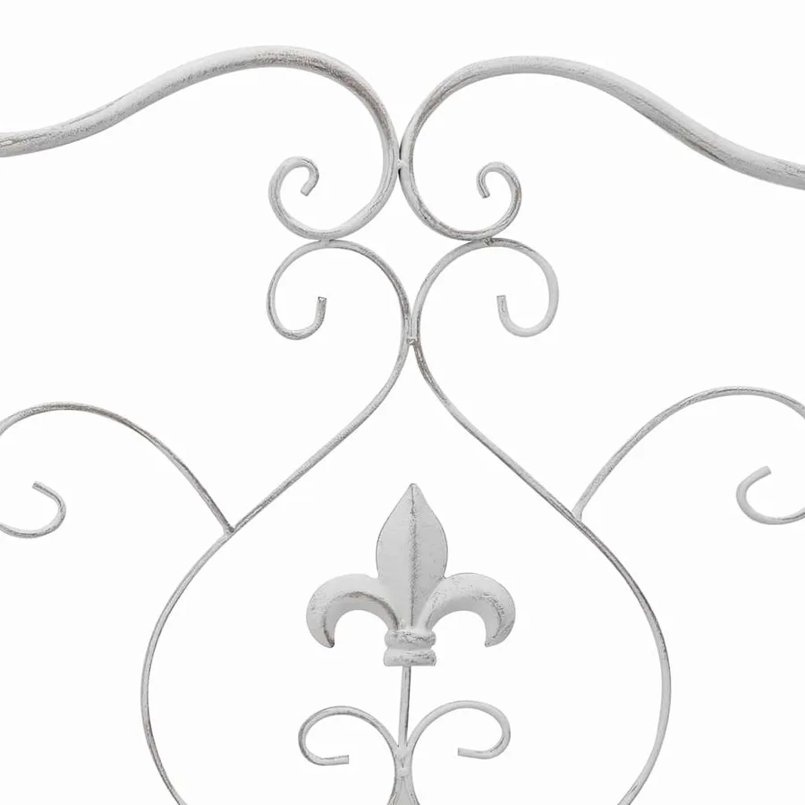 Banc de jardin Blanc antique 104 x 54 x 93 cm Acier - 8