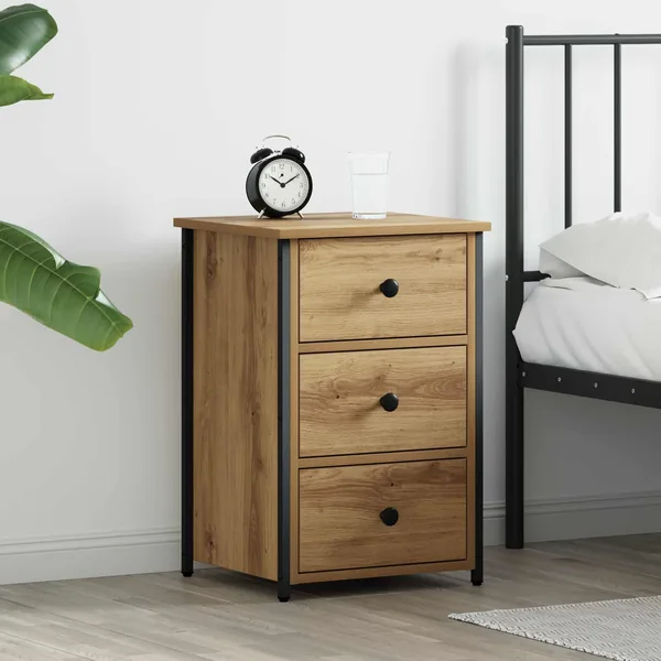 Cabinet de chevet Marron 40 x 36 x 60 cm Bois Recyclé Solide