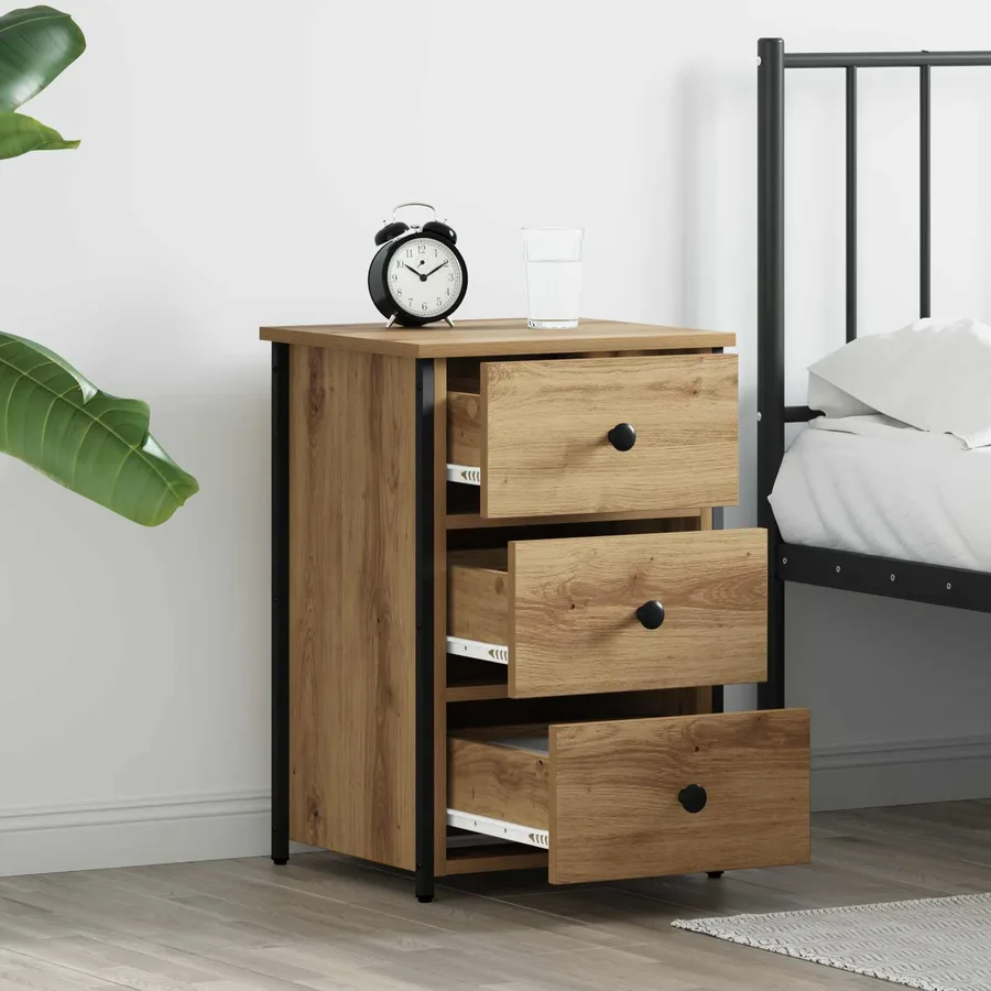 Cabinet de chevet Marron 40 x 36 x 60 cm Bois Recyclé Solide - 4
