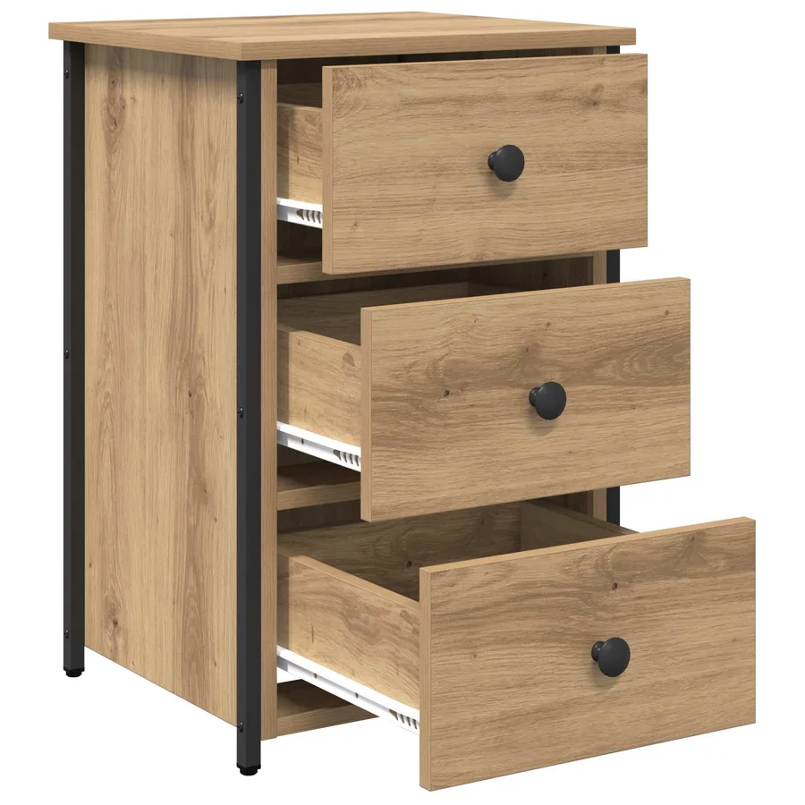 Cabinet de chevet Marron 40 x 36 x 60 cm Bois Recyclé Solide - 5