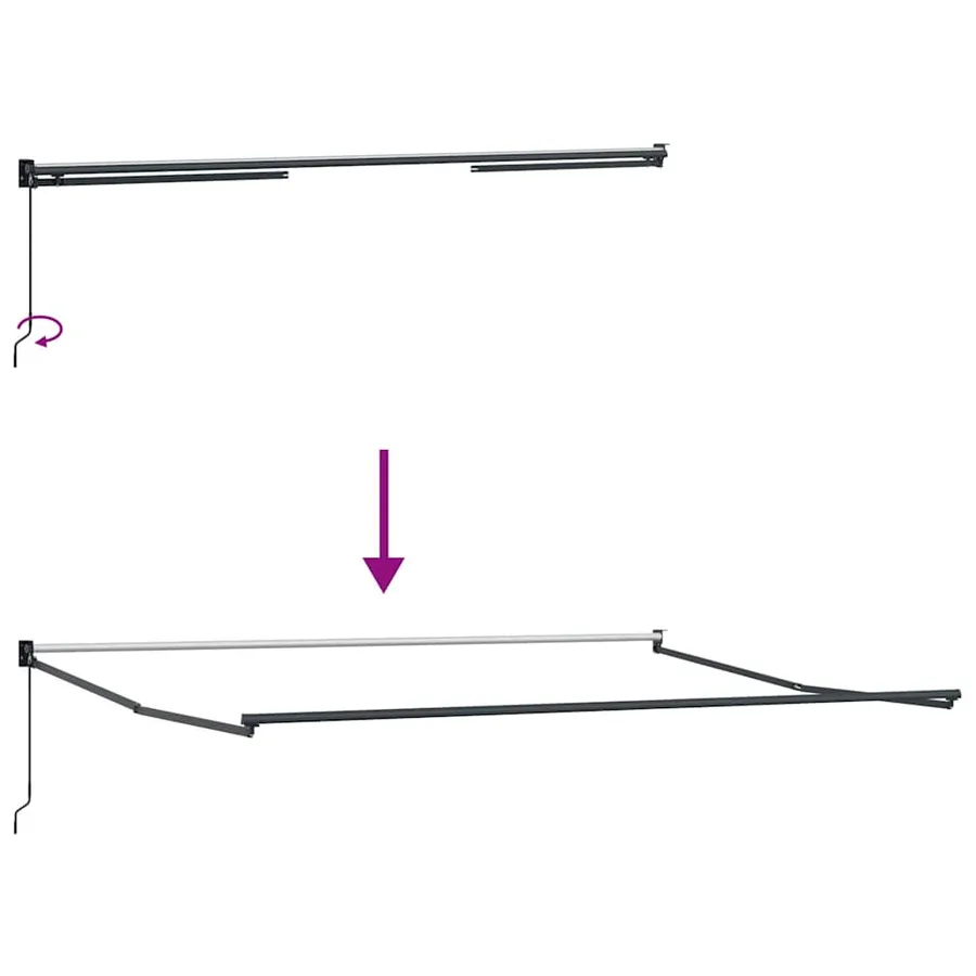 Auvent rétractable Blanc 400 × 300 cm - 9
