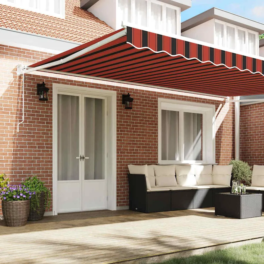 Auvent rétractable Orange et marron 500 x 300 x 165 cm - 3