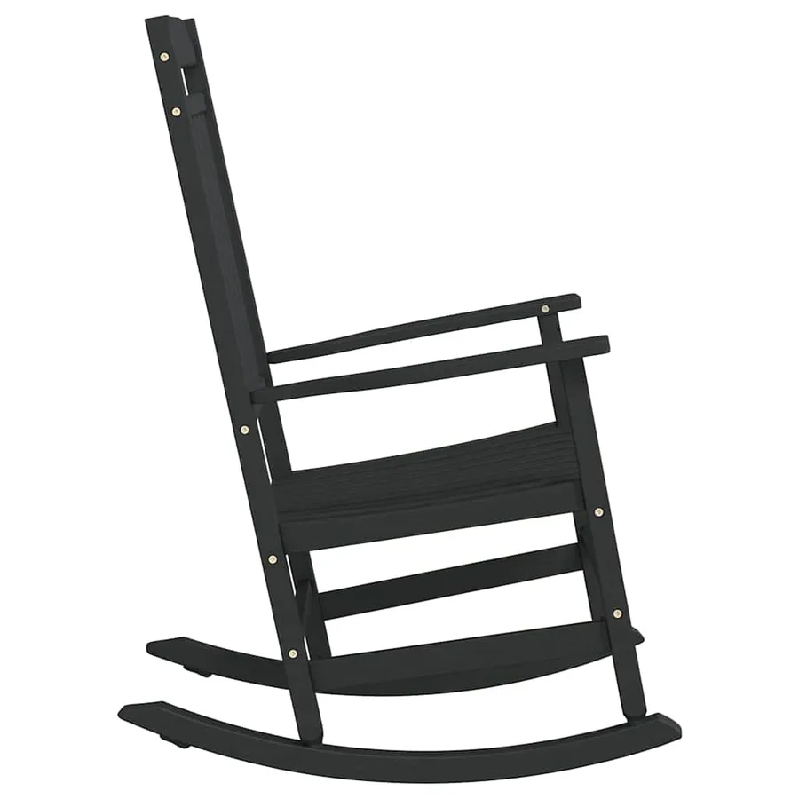 Chaise à bascule Noir 84 x 65 x 114 cm Résine - 5