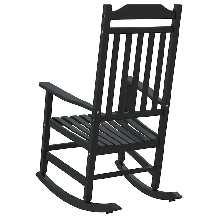 Chaise à bascule Noir 84 x 65 x 114 cm Résine - 6