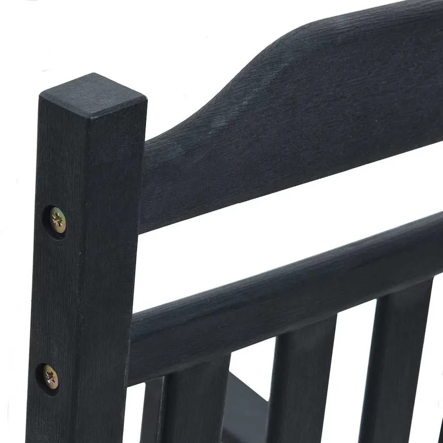 Chaise à bascule Noir 84 x 65 x 114 cm Résine - 8