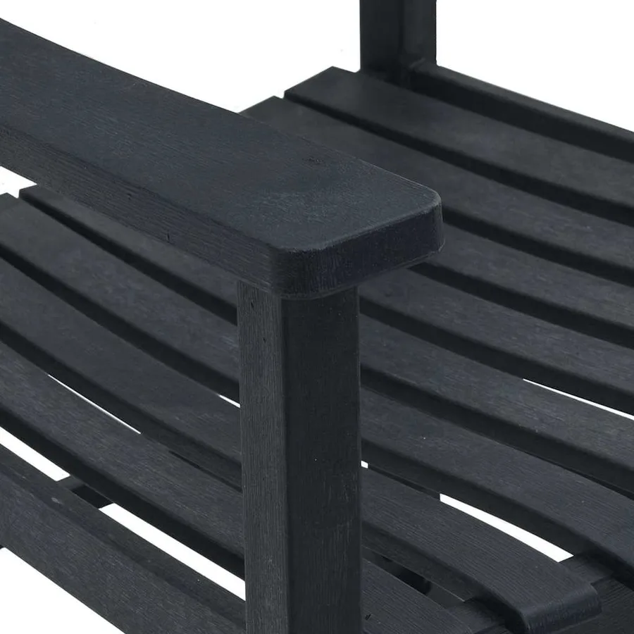 Chaise à bascule Noir 84 x 65 x 114 cm Résine - 9