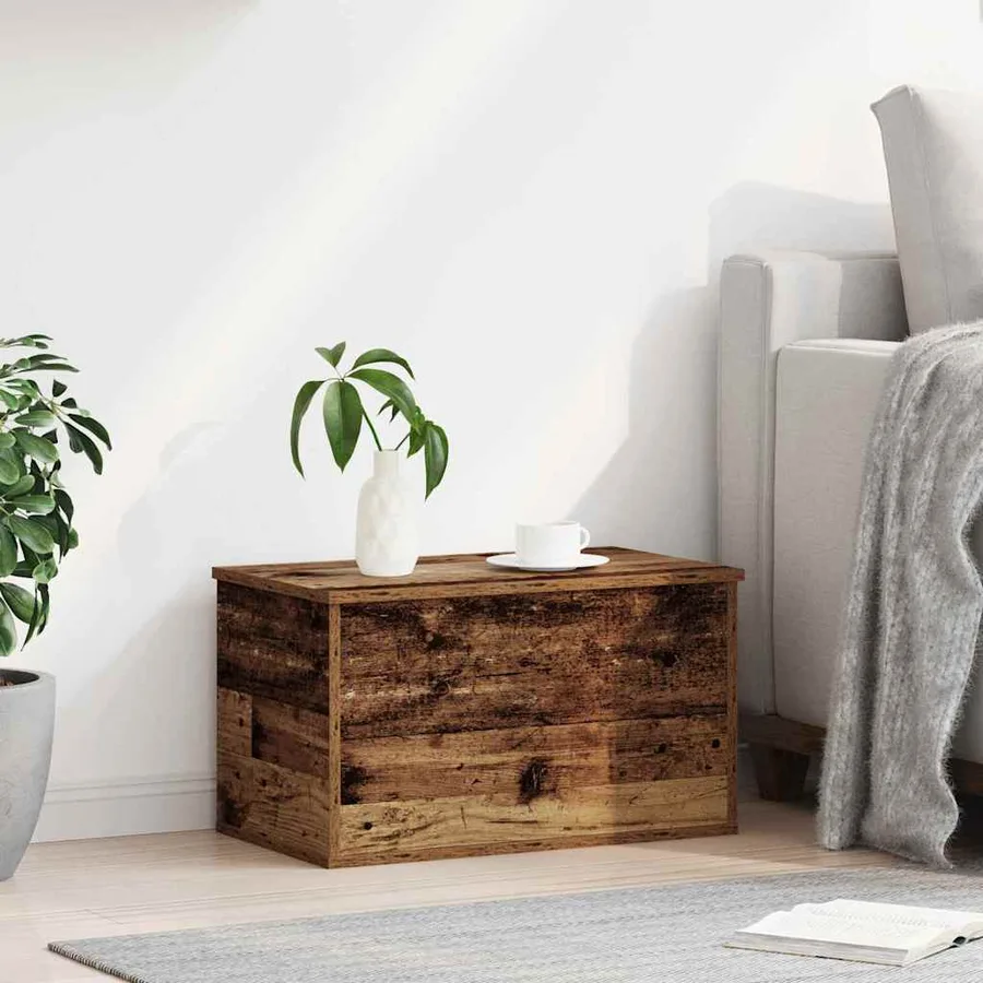Boîte de Rangement avec stockage Bois Ancien 60 x 35 x 35 cm - 4