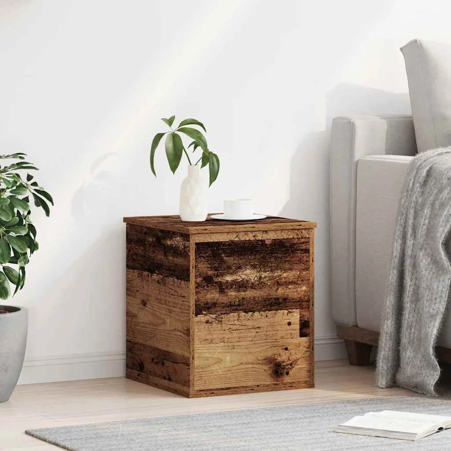 Boîte de Rangement avec stockage Bois Ancien 40 x 42 x 46 cm - 4