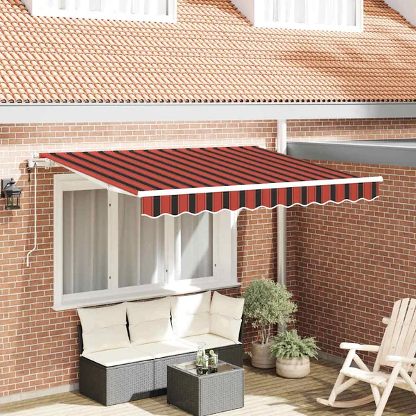 Auvent Rétractable Orange 250 x 200 cm tissu