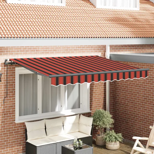 Auvent Rétractable Orange 300 x 200 cm tissu