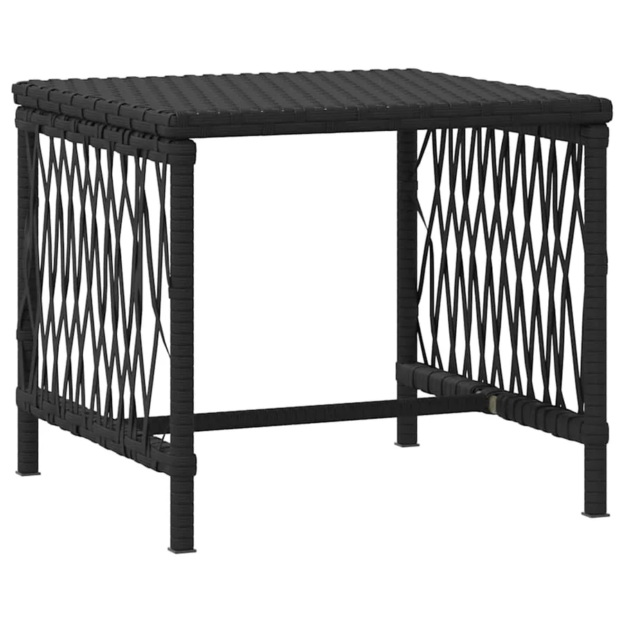 Transat 3 pcs Noir et blanc crème 55 x 200 x 92 cm polyrotin - 6