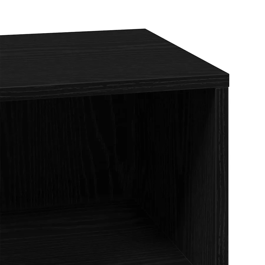 Cabinet de salle de bain Noir 80 x 33 x 60 cm Bois d'ingénierie - 8