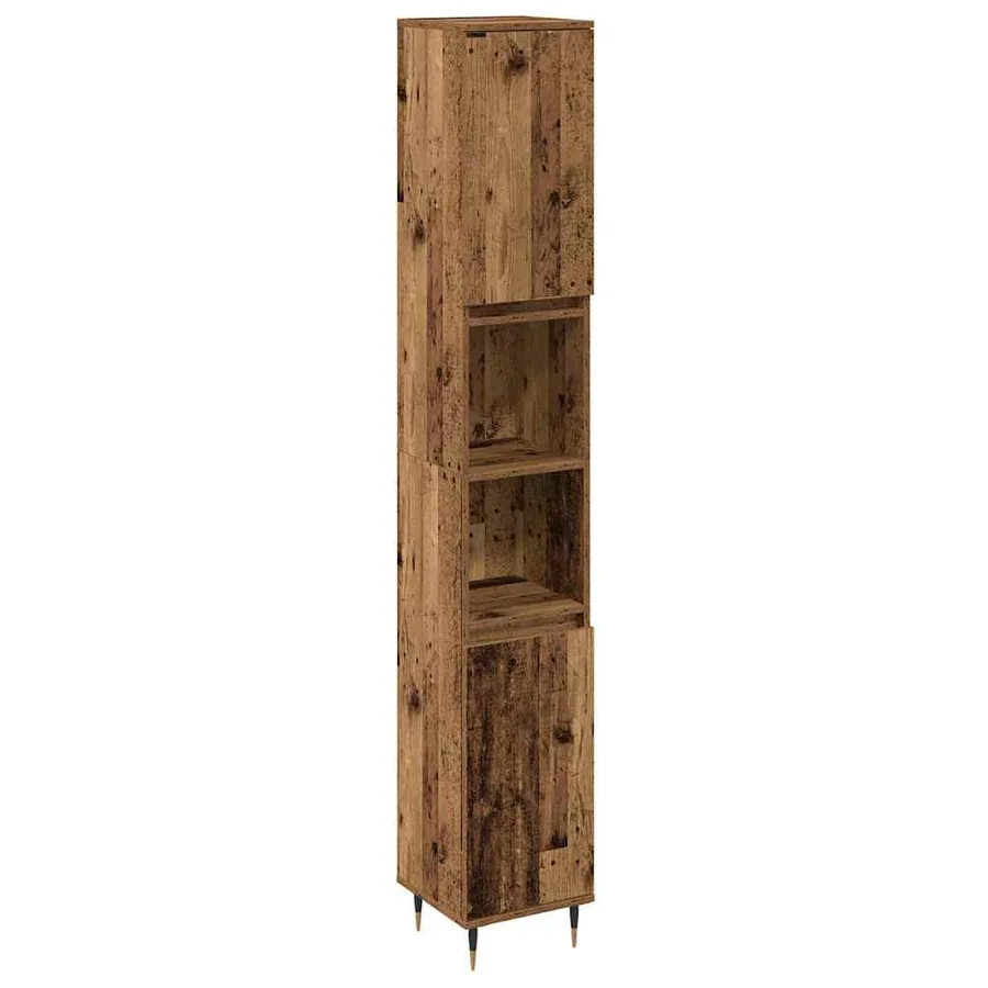 Ensemble de mobilier de salle de bain 3 pcs Bois Ancien - 5