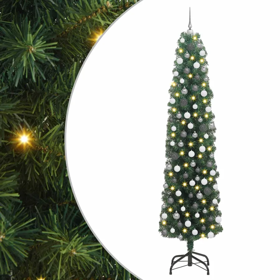 Sapin de Noël artificiel Vert 210 cm PVC et acier et plastique - 2
