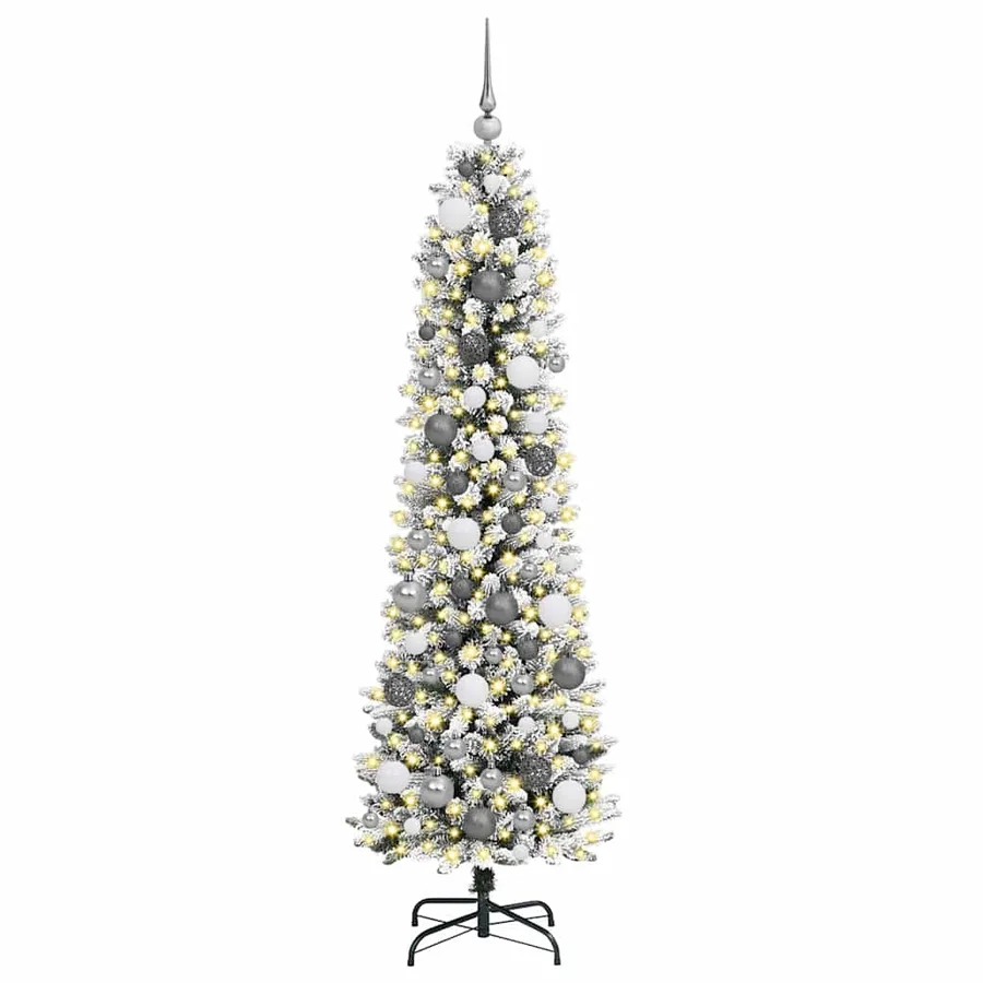 Sapin de Noël artificiel Blanc 180 cm PVC, métal et plastique - 3