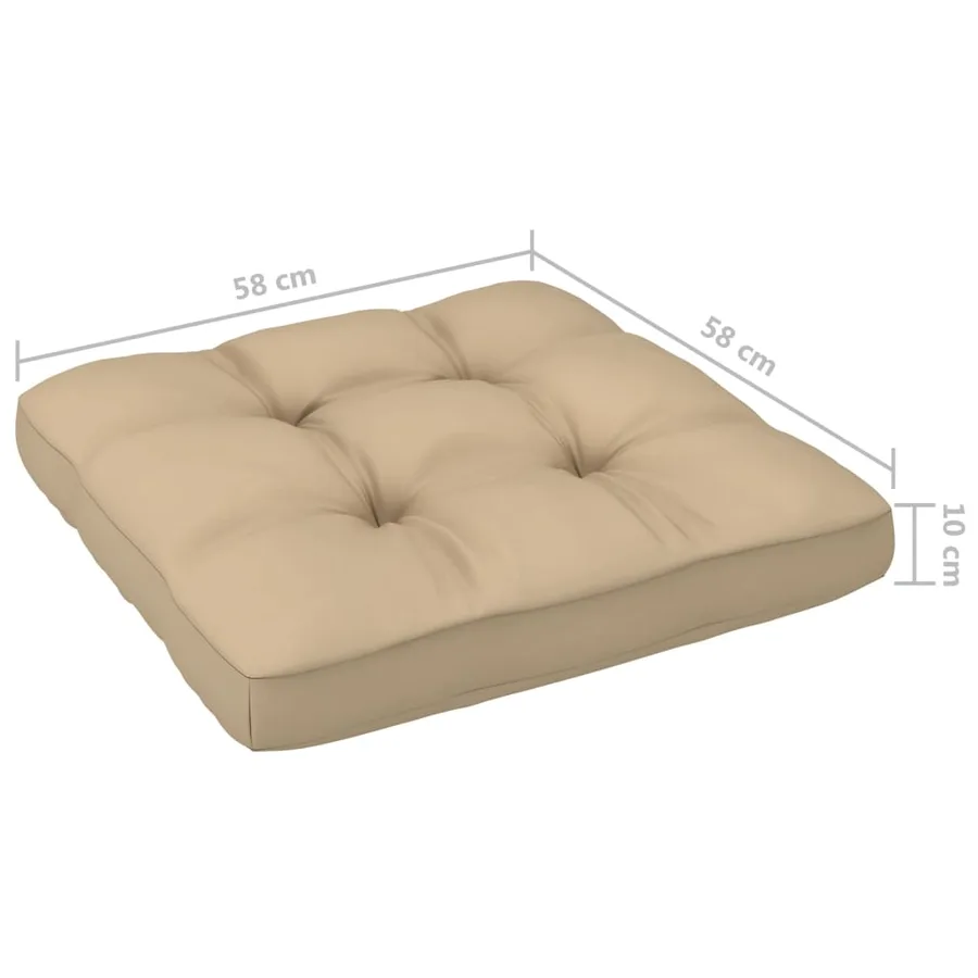 Salon de jardin palette 4 pcs et coussins Pin imprégné de blanc - 11