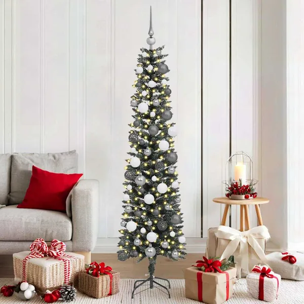 Sapin de Noël artificiel Vert 180 cm PVC, plastique et acier