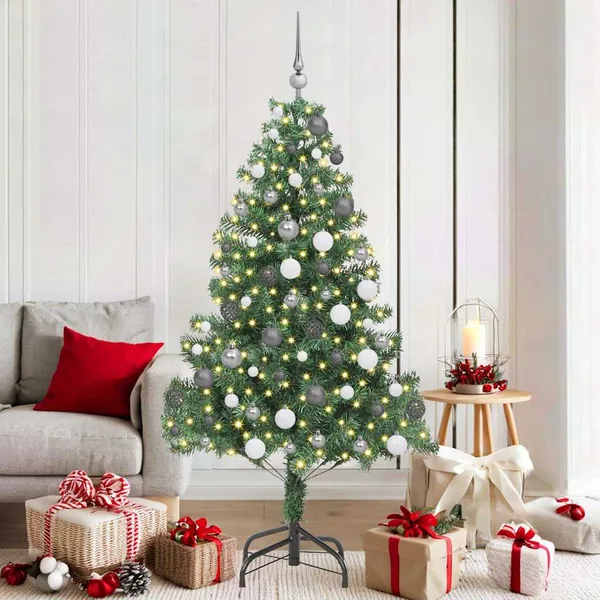 Sapin de Noël avec 300 LED avec support Vert 180 cm PVC