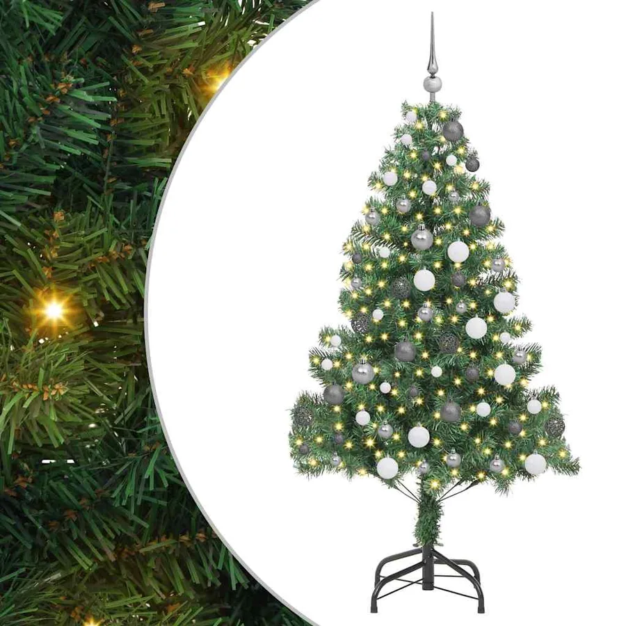 Sapin de Noël avec 300 LED avec support Vert 180 cm PVC - 2