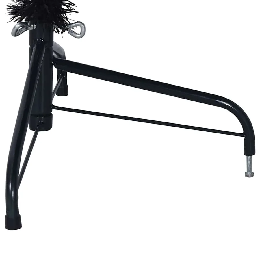 Sapin de Noël artificiel pré-éclairé Noir 240 cm PVC - 9