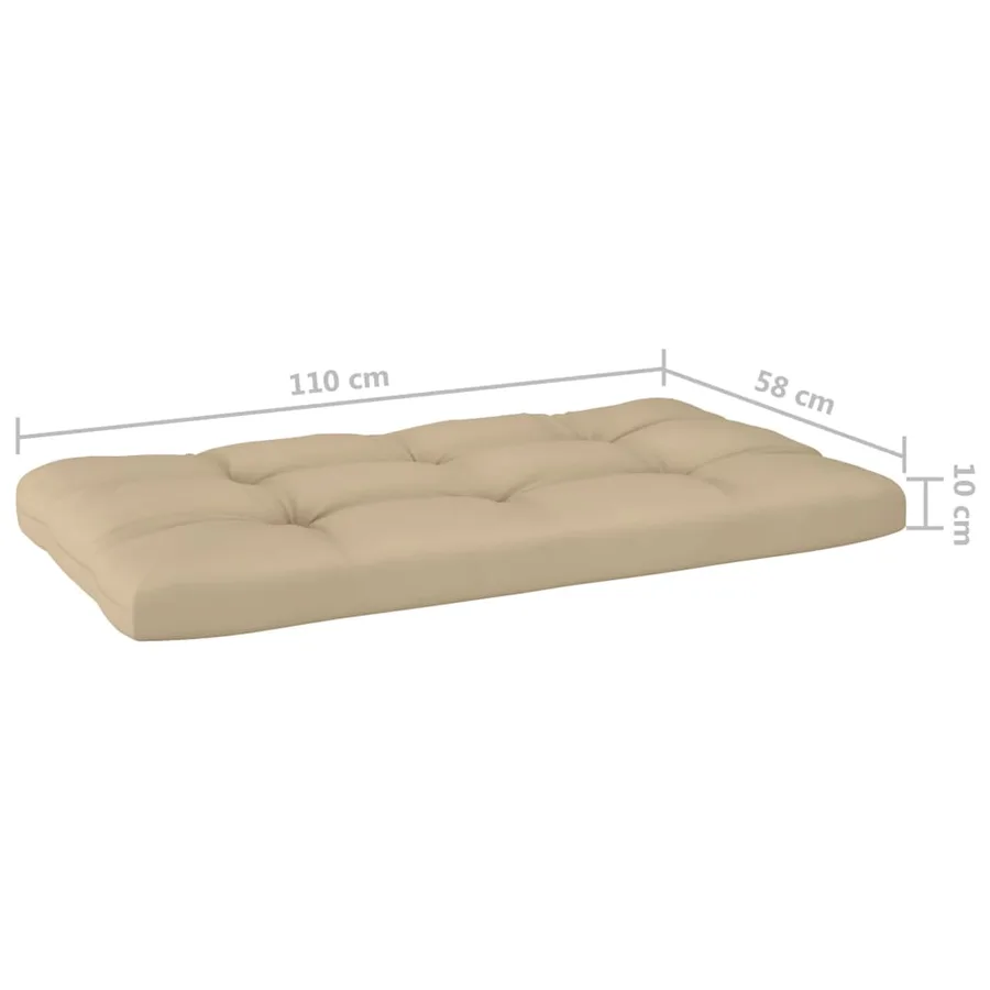 Canapé central palette de jardin Blanc Bois de pin imprégné - 12