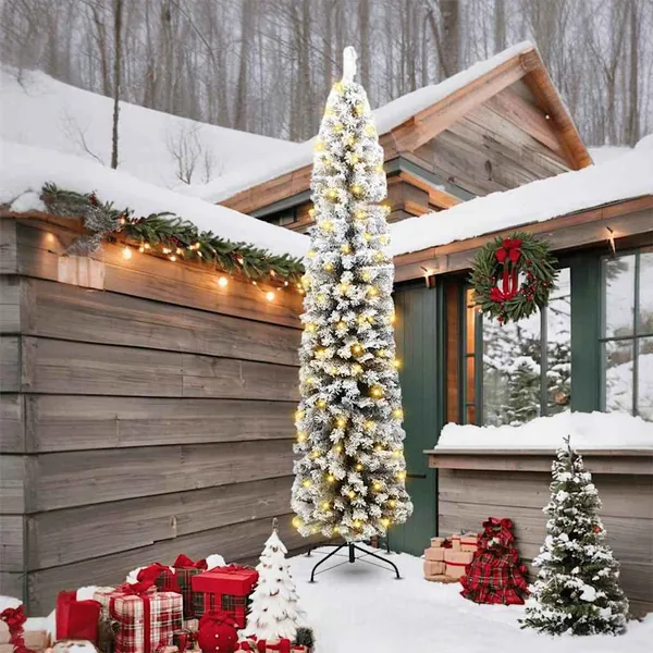 Sapin de Noël artificiel Vert 240 cm PVC et acier et plastique