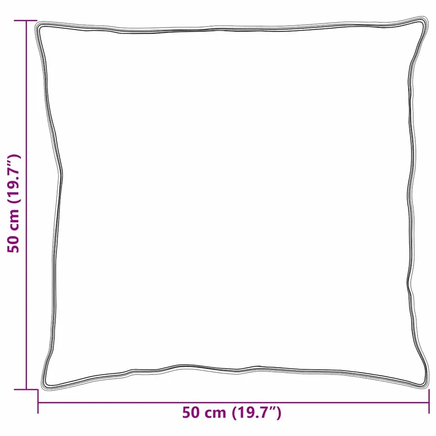 Oreiller avec oreiller Blanc 50 x 50 cm Coton - 9
