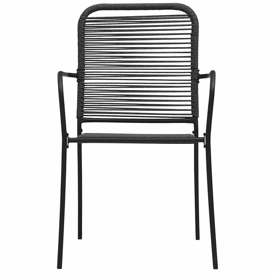 Ensemble à manger de jardin 5 pcs noir verre et acier - 8
