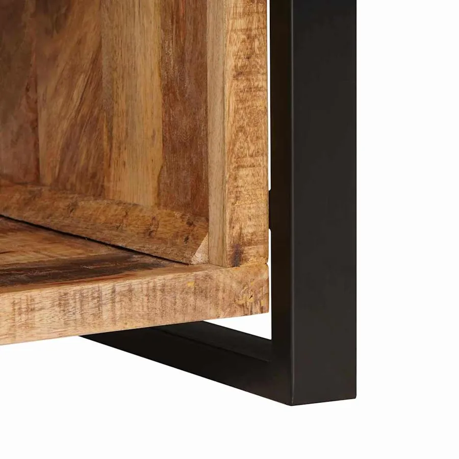 Banc de rangement avec tiroir Marron Bois de manguier massif - 10