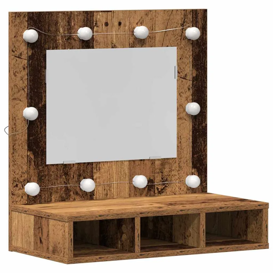 Armoire Miroir Bois ancien 60 x 31,5 x 62 cm Bois d'ingénierie - 2