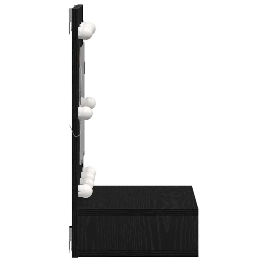 Armoire Miroir Chêne noir 60 x 31,5 x 62 cm Bois d'ingénierie - 6