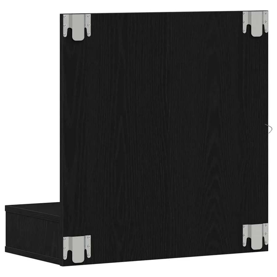 Armoire Miroir Chêne noir 60 x 31,5 x 62 cm Bois d'ingénierie - 7