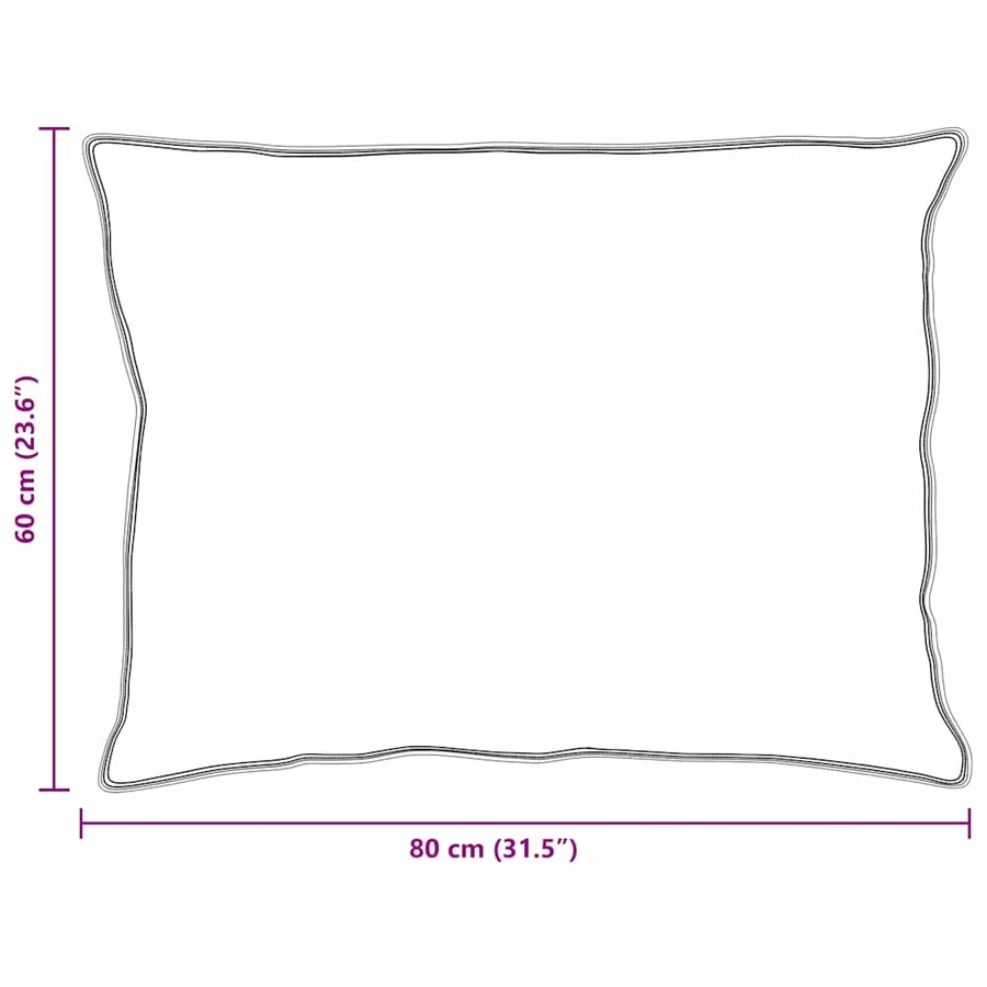 Oreiller avec oreiller 2 pcs Blanc 60 x 80 cm Coton - 10