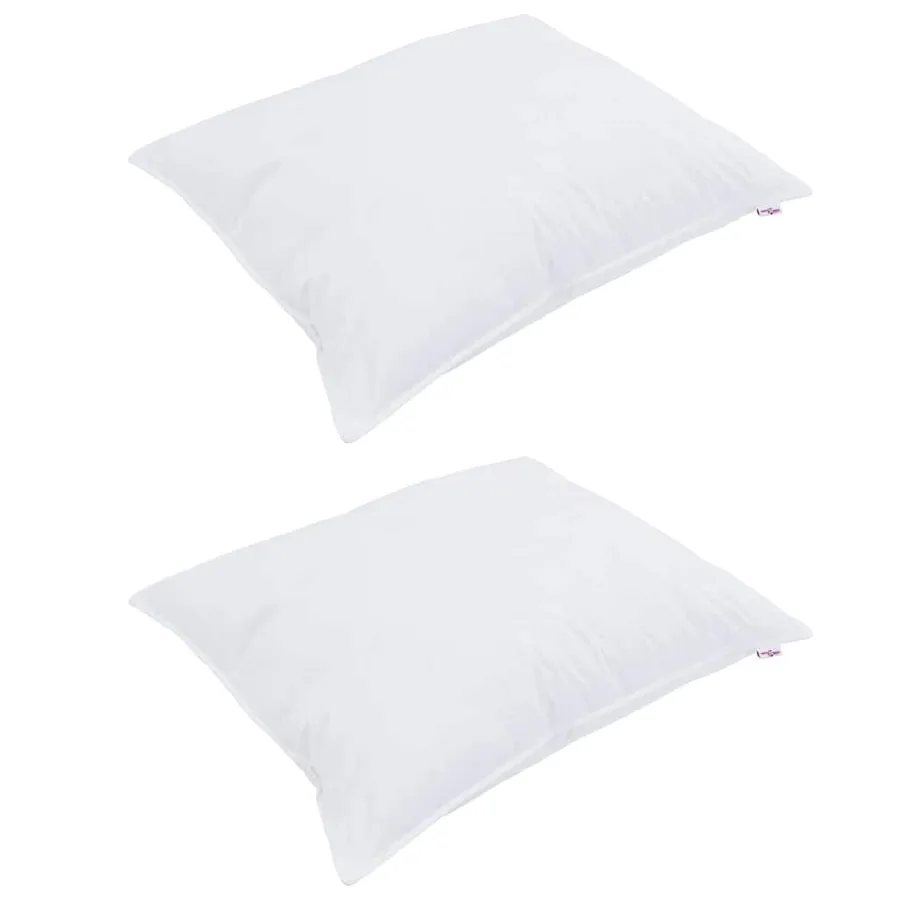 Oreiller avec oreiller 2 pcs Blanc 60 x 80 cm Coton - 3