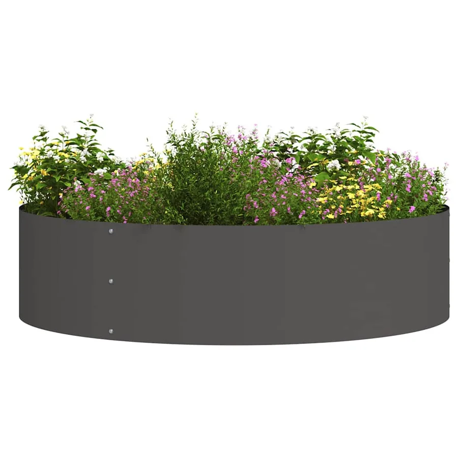 Anneau de jardinière Noir 80 x 80 x 20 cm Acier laminé à froid - 3
