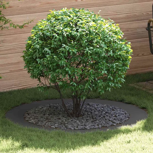 adapté pour anneaux d'arbre plats 5 pc Noir Ø90/120 cm Acier