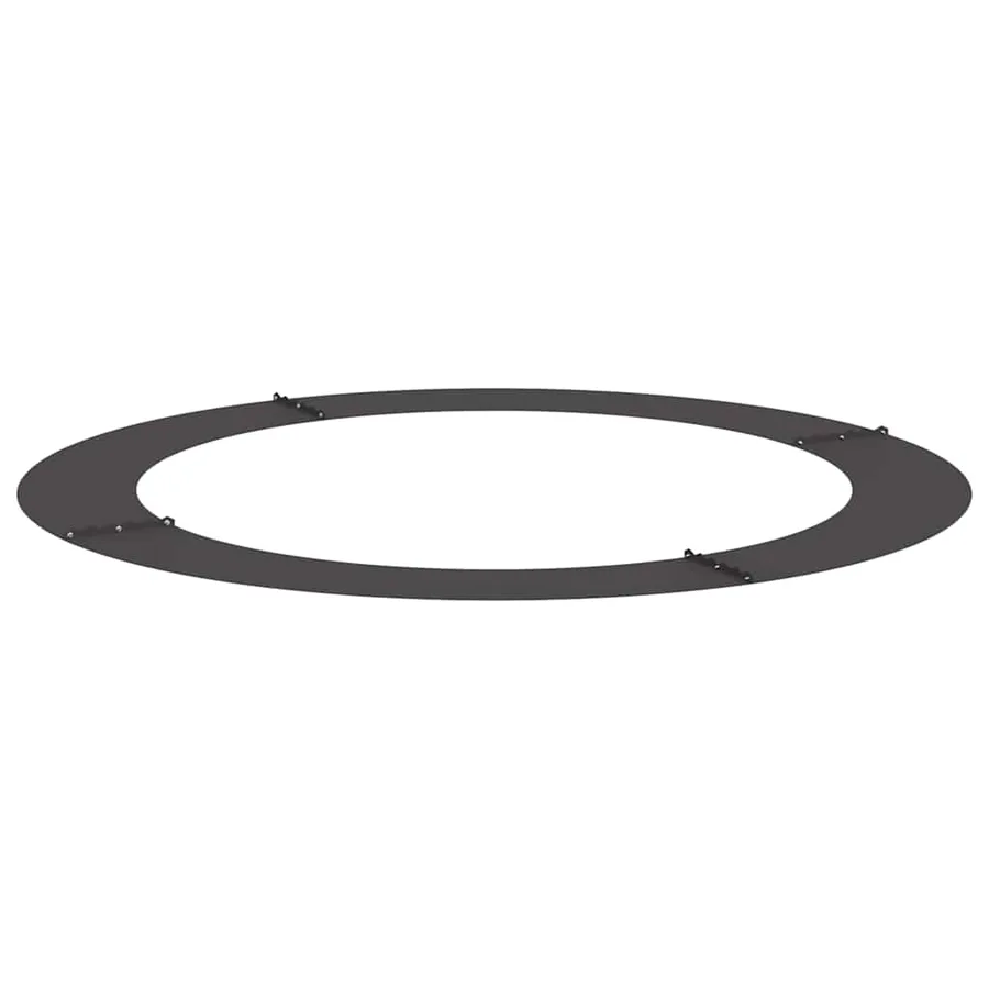adapté pour anneaux d'arbre plats 5 pc Noir Ø90/120 cm Acier - 4
